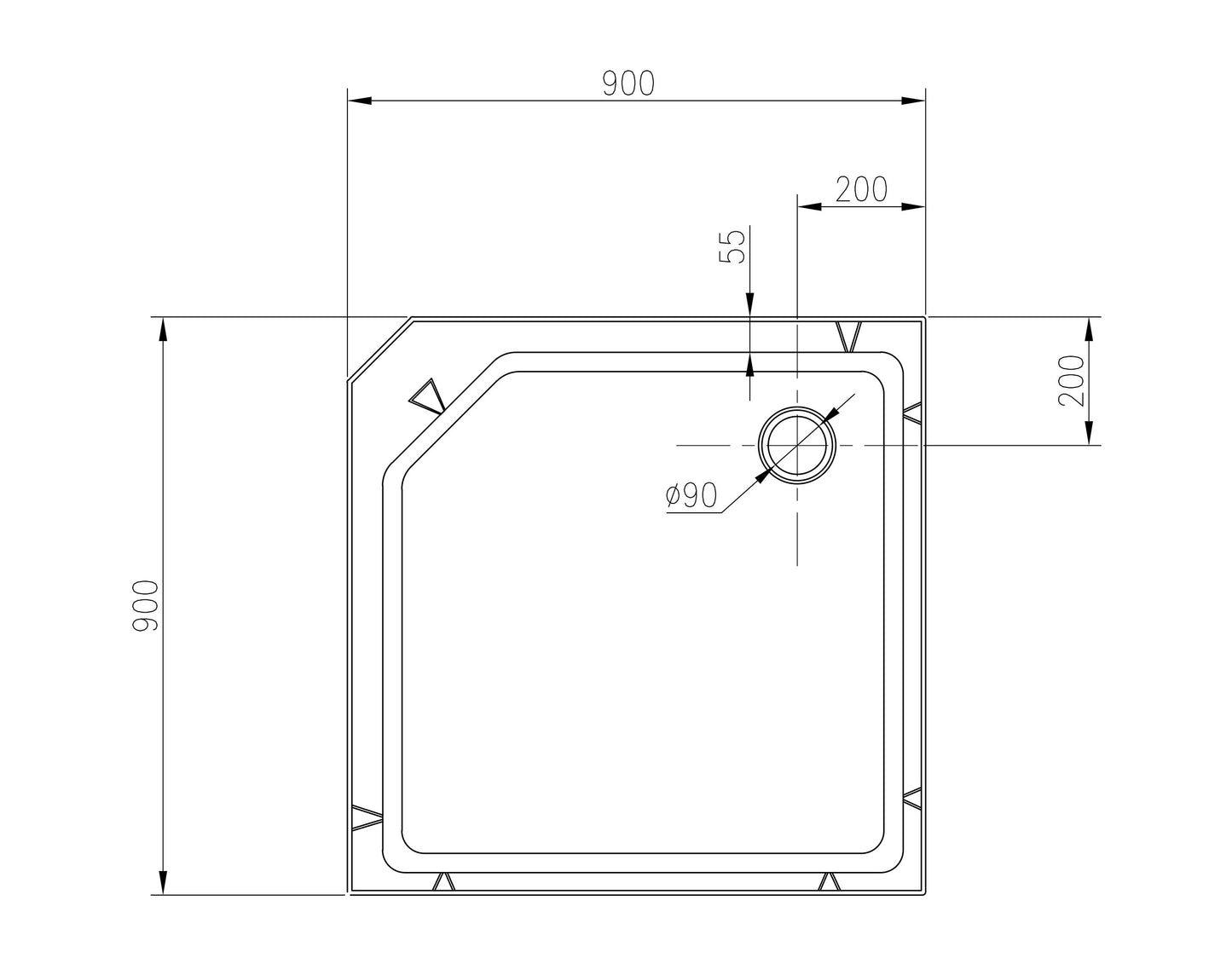 Thermo complete douchecabine | 90x90x228cm | 5mm glas - WDtegels