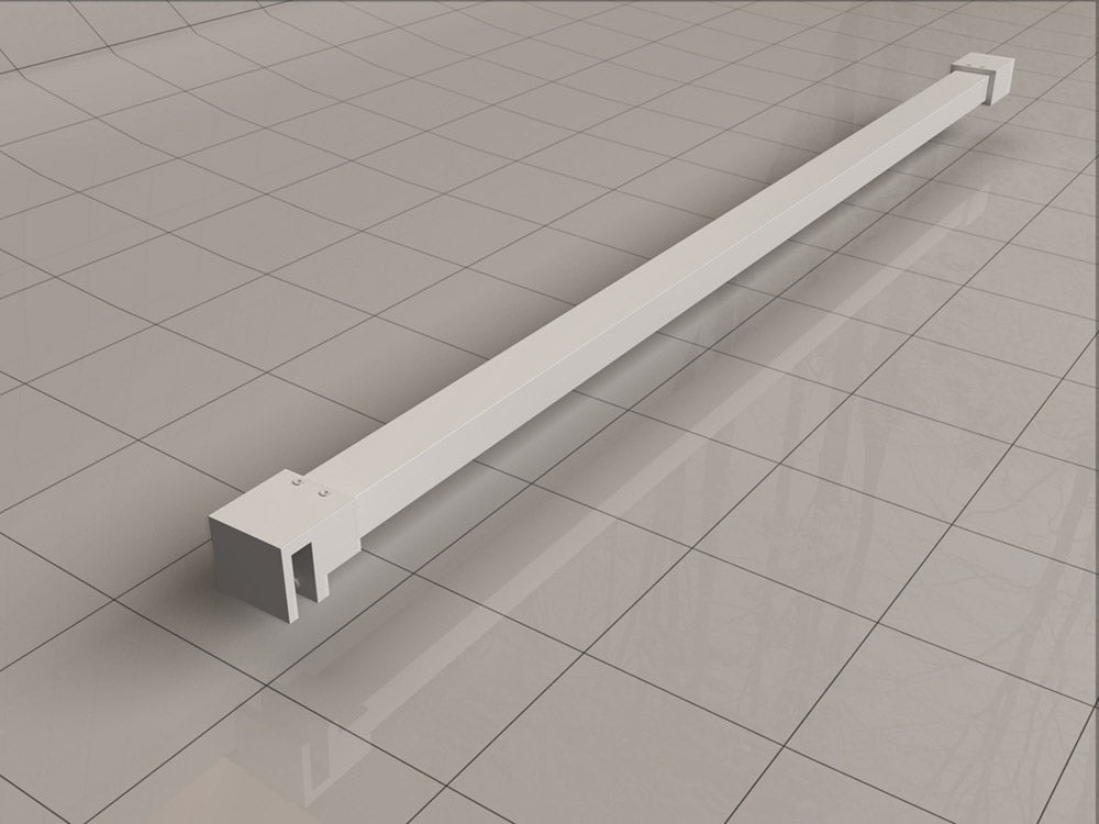 Slim stabilisatiestang 120 cm mat wit - WDtegels