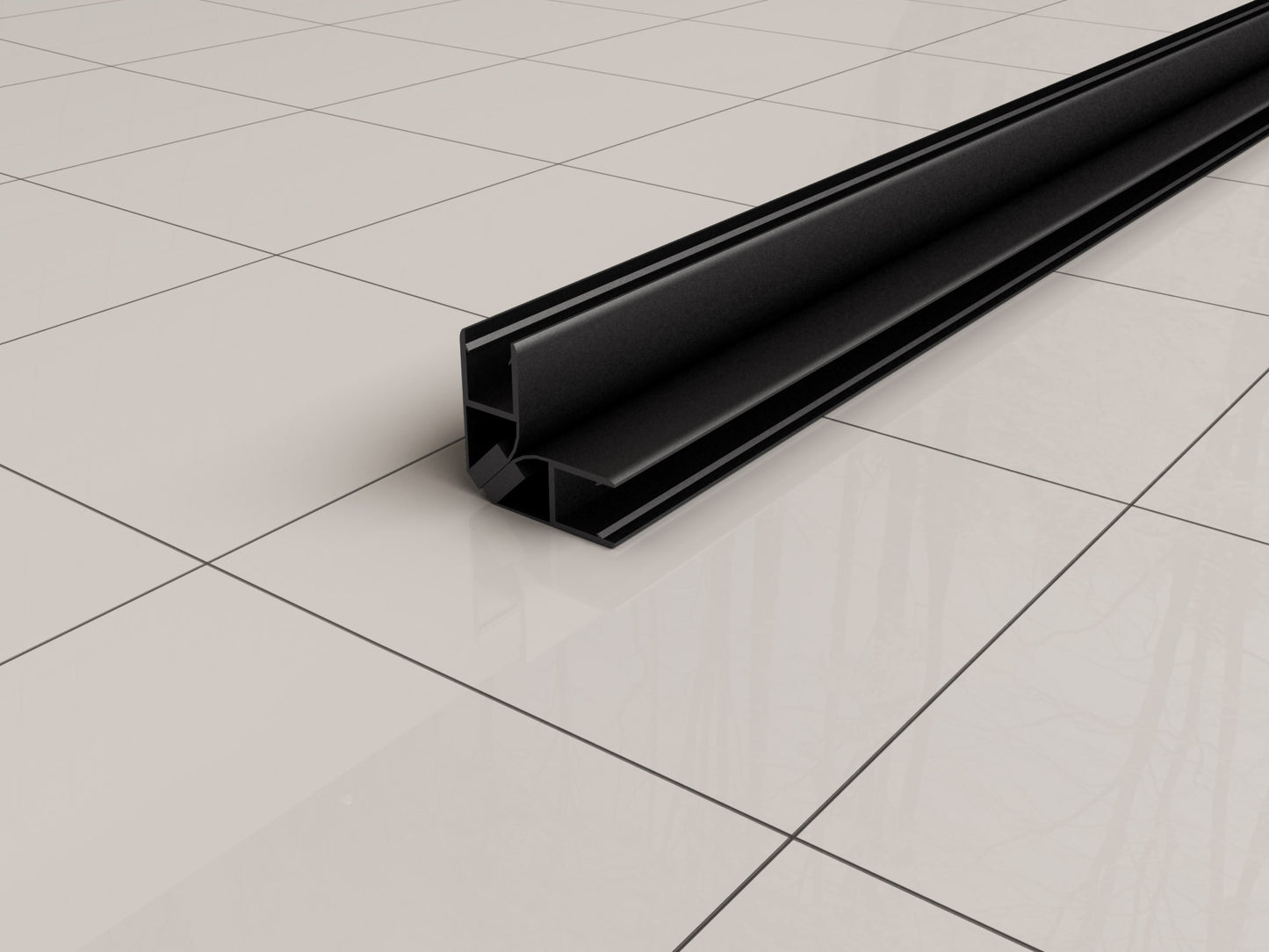 Set magneetstrip 8mm voor Skyline cabine zwart - WDtegels