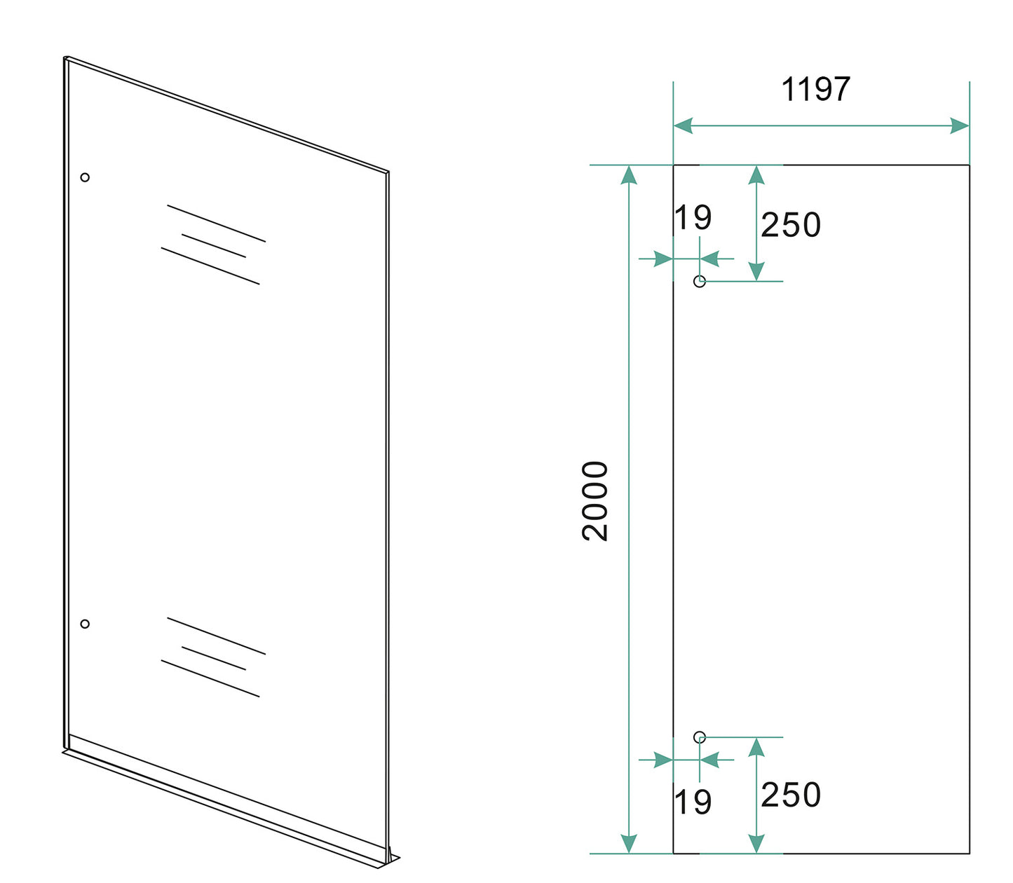 Less glasplaat 1200 x 2000 x 8 mm nano vintage brons glas