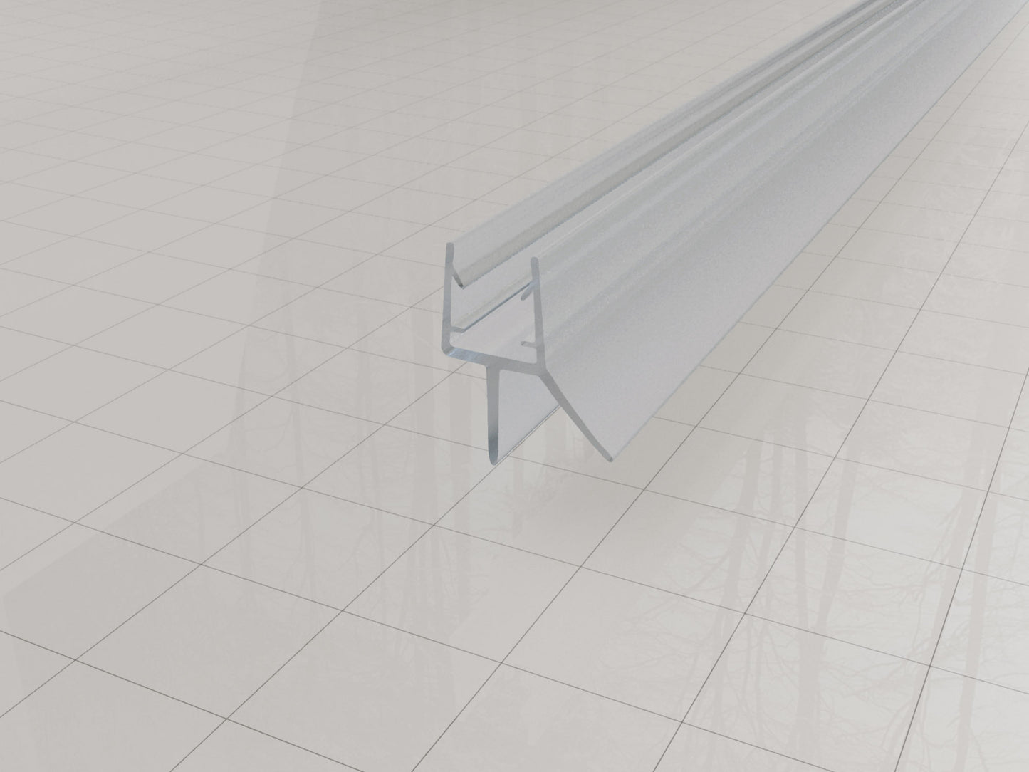 Rubberen waterkering 200 x 0,8 cm transparant - WDtegels