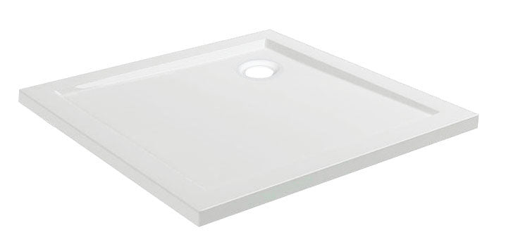 Douchebak vierkant 90 x 90 x 4 cm acryl glans wit - WDtegels