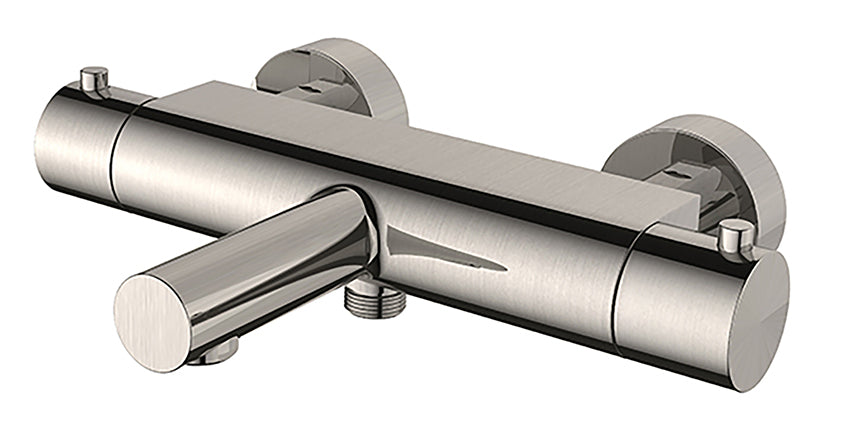Style thermostatische badmengkraan cooltouch geborsteld staal PVD - WDtegels