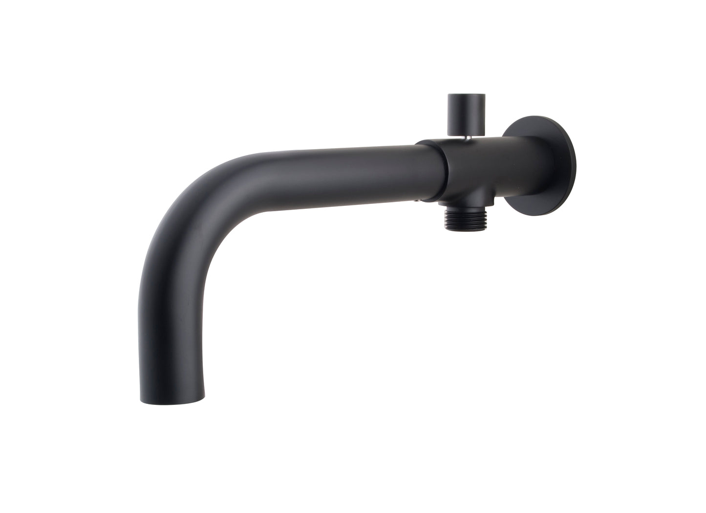 inbouw-baduitloop met omstel rond 23cm mat zwart - WDtegels