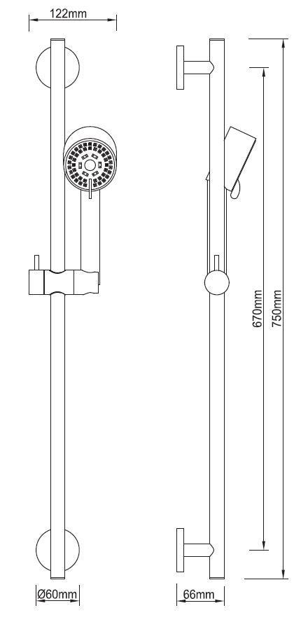 Wiesbaden Cadans luxury sliding bar set complete gunmetal