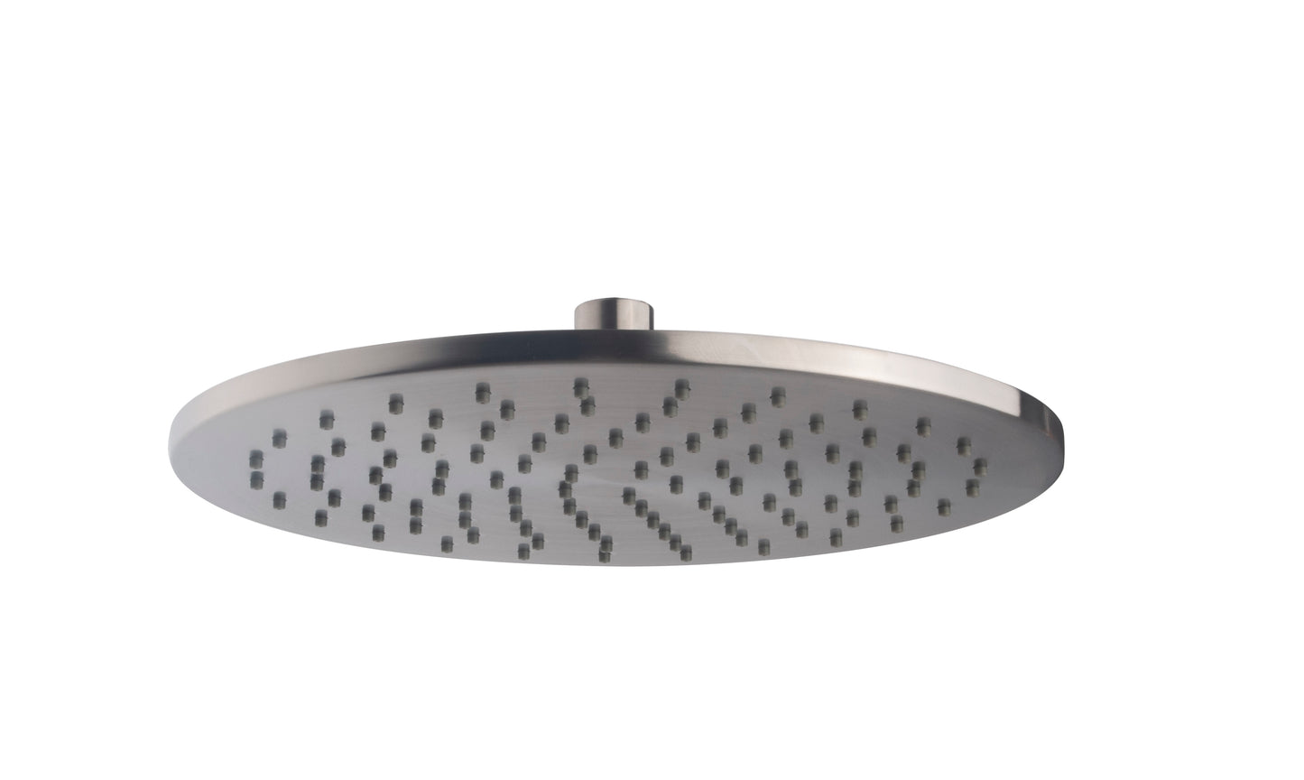 UniMatch hoofddouche rond 25 x 0,8 cm geborsteld staal PVD - WDtegels