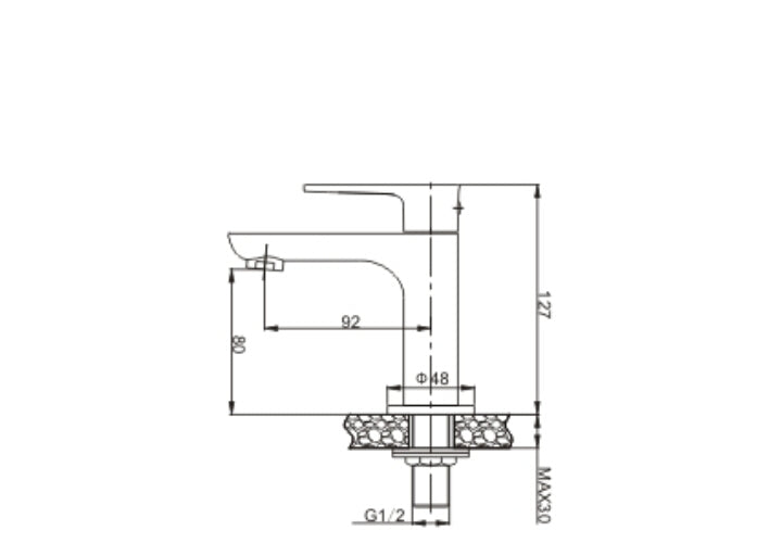 Wiesbaden Casma toiletkraan 1/2'' chroom - WDtegels