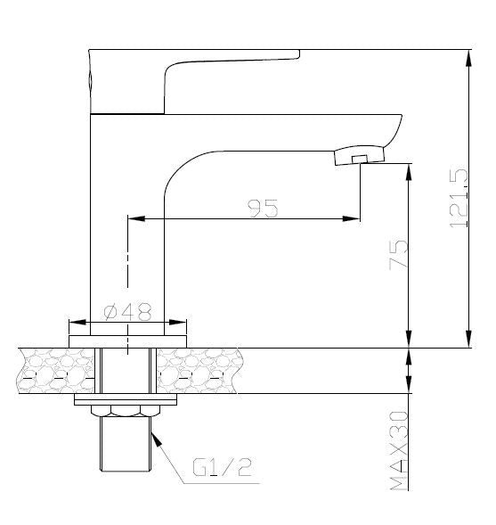 Grifo de fuente Casma 1/2'' blanco/cromo