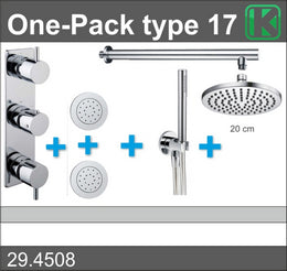 one-pack inbouwthermostaatset type 17 (20cm) - WDtegels