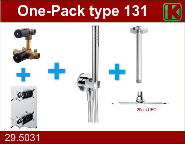 Wiesbaden one-pack inbouwthermost.set type 131 CHR (20cm ufo) - WDtegels