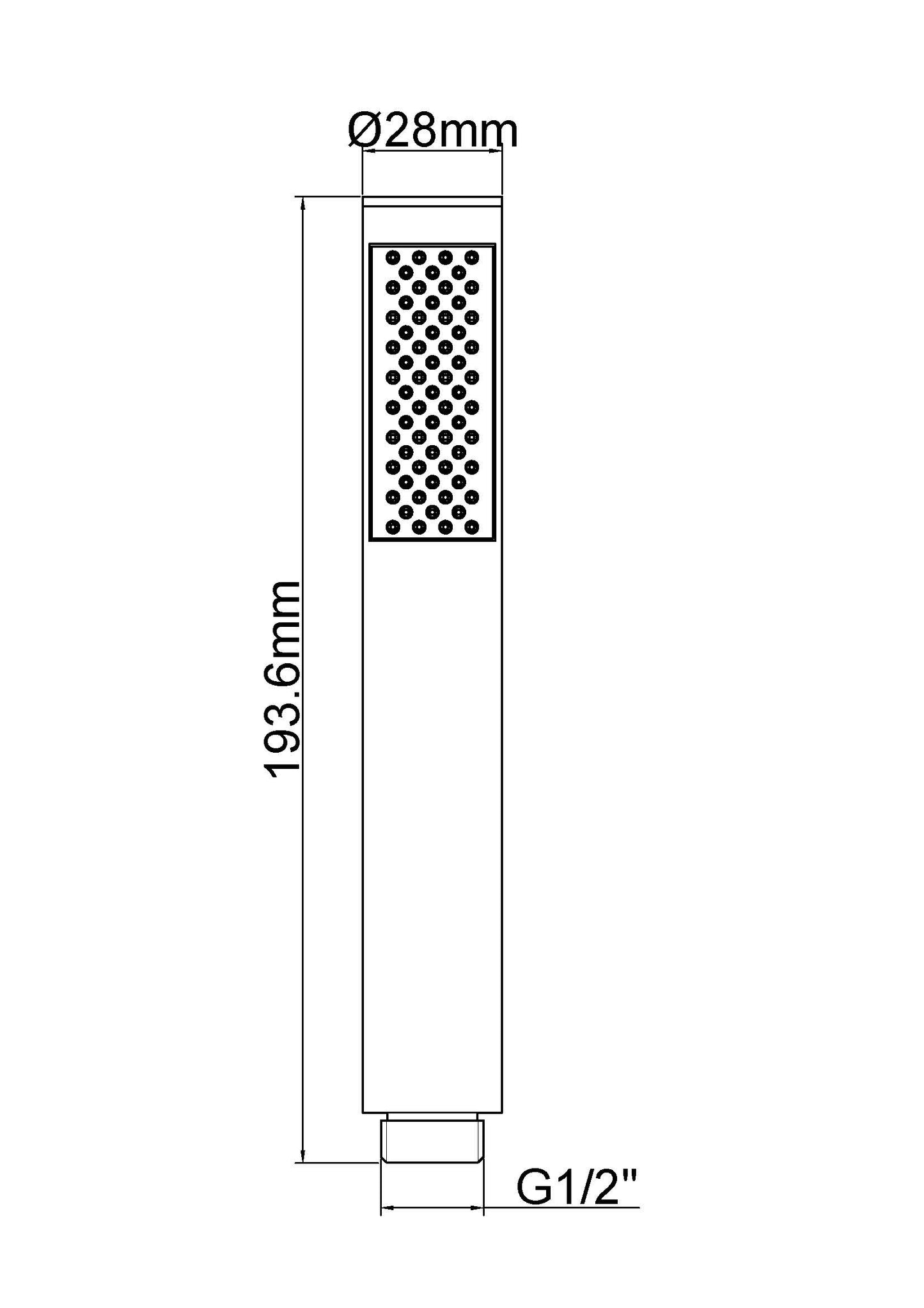 Wiesbaden losse handdouche geborsteld messing