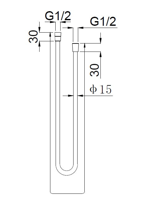 UniMatch shower hose plastic 150 cm gunmetal
