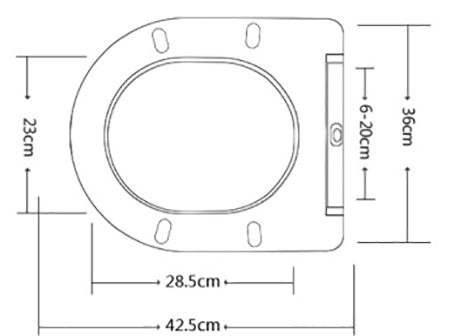 Nibiru toilet seat soft close and quick release gloss white