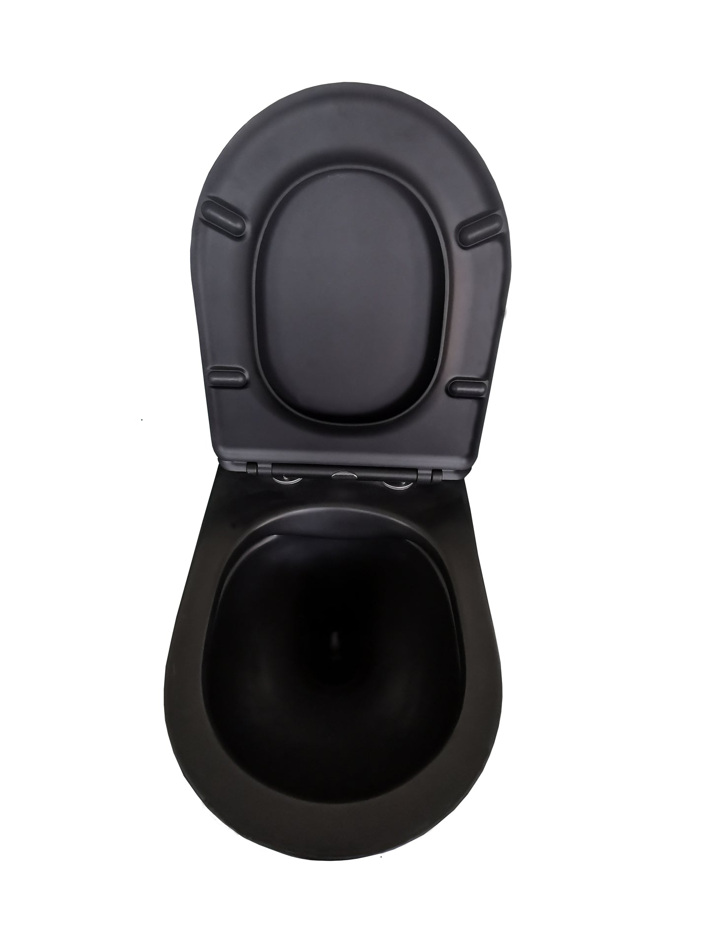 Nibiru rimless wandcloset met toiletzitting softclose en quick release mat zwart - WDtegels