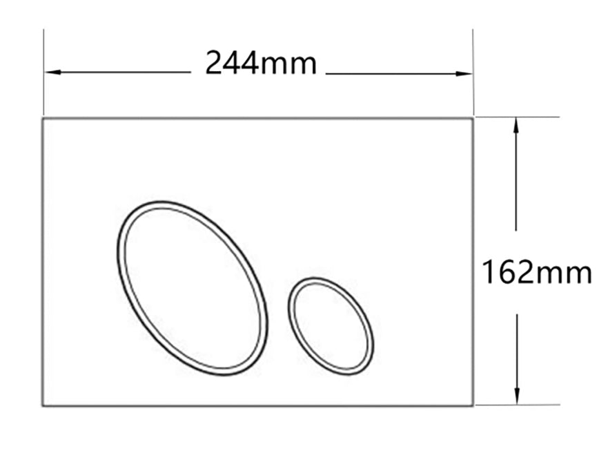X10 push plate for built-in reservoir, matt black