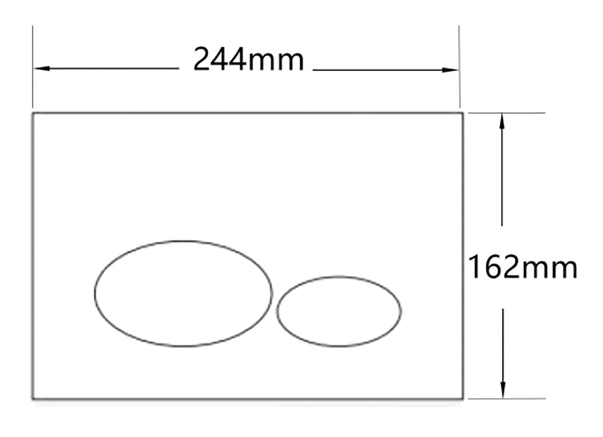 X32 Metal drukplaat voor inbouwreservoir | Chroom
