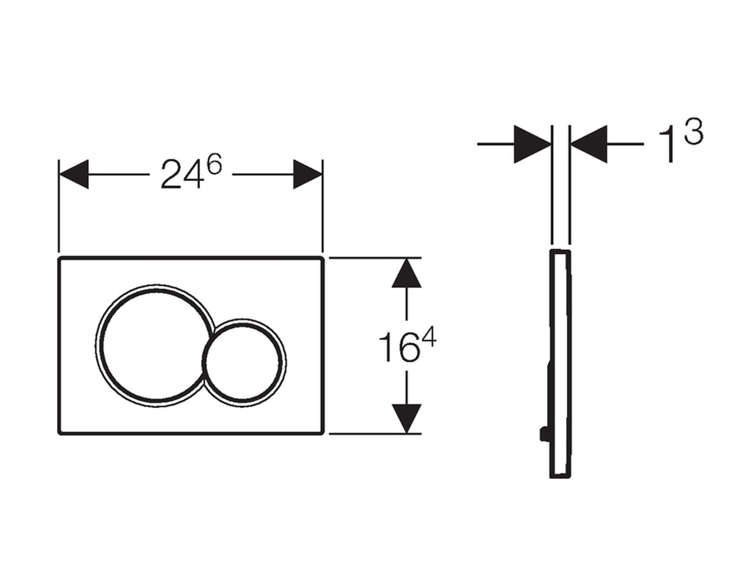 Wiesbaden Geberit Sigma-01 pressure plate white