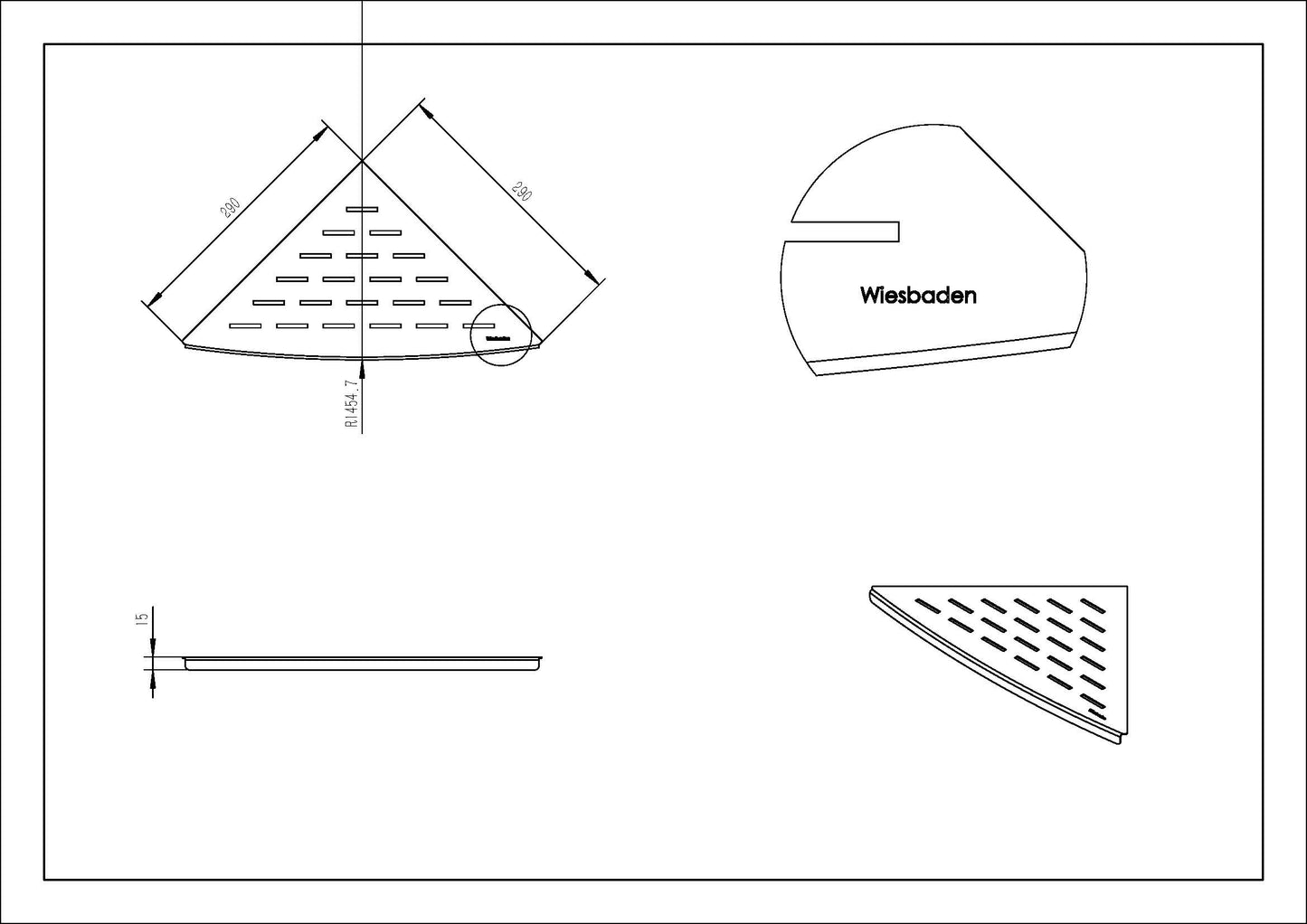 Wiesbaden InWall hoekplanchet 29x29 mat-zwart - WDtegels