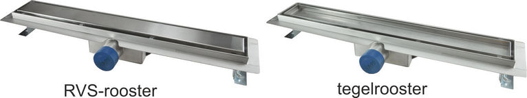 Tegelrooster voor douchegoot 60 x 7 cm RVS - WDtegels