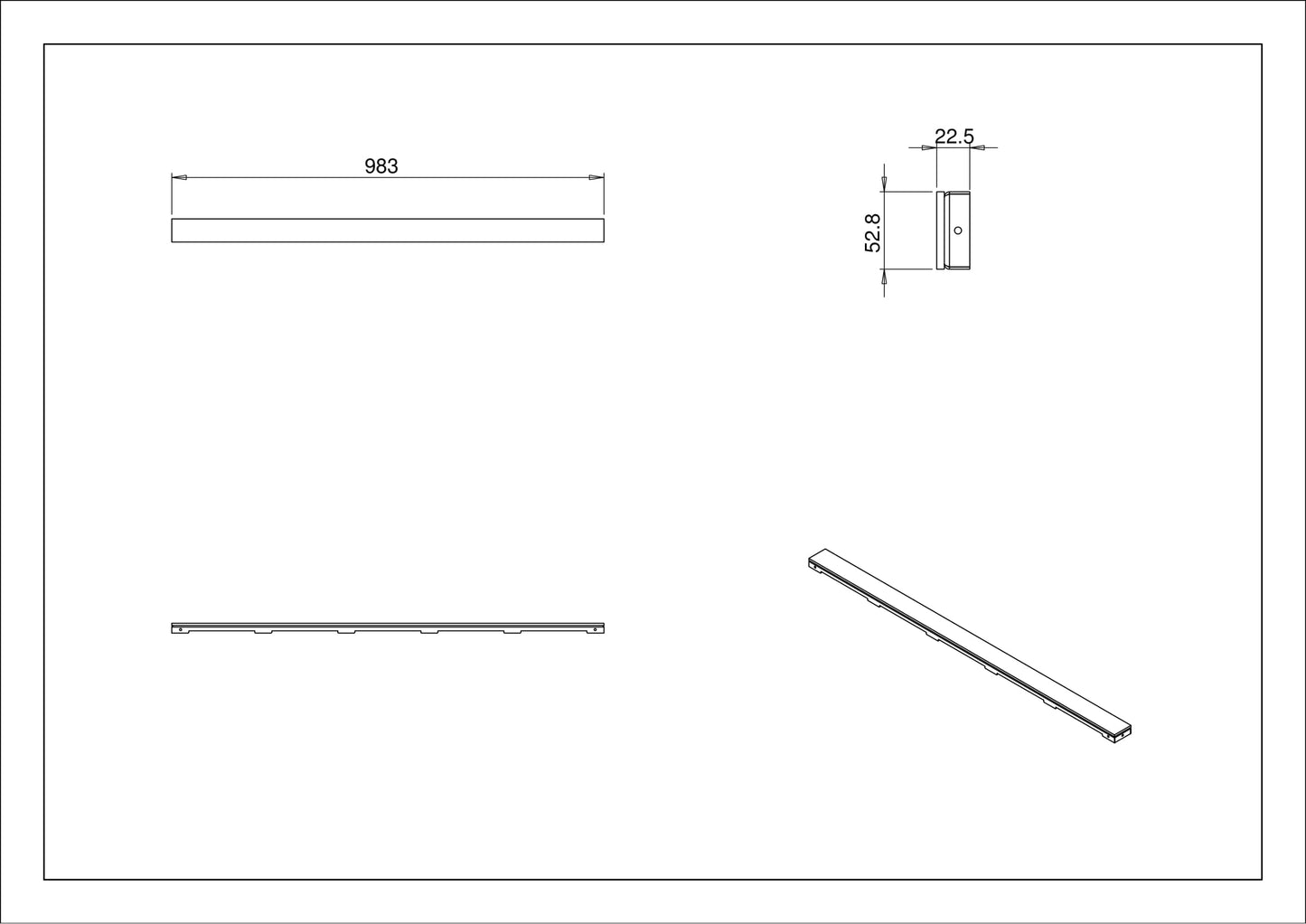 Wiesbaden Glasrooster zwart tbv 100x7 RVS douchegoot