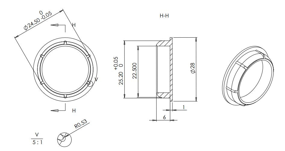 Plastic cap for plastic odor trap - old design