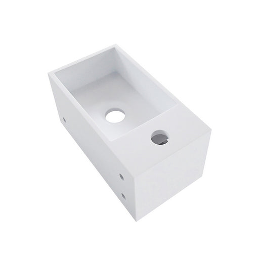Julia fontein links 35 x 20 x 16 cm solid surface mat wit - WDtegels