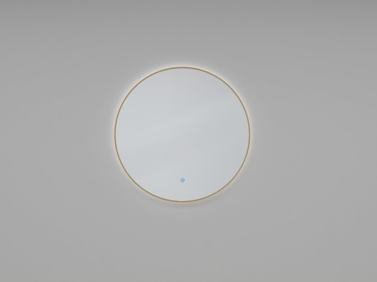 Novi spiegel rond met LED, dimbaar 100 cm geborsteld messing