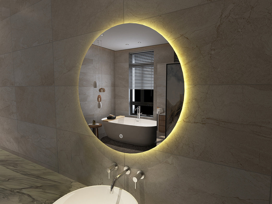 Giro spiegel rond met LED, dimbaar en spiegelverwarming 60 cm