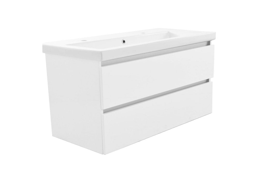 38.3902 Vision onderkast+2 laden 100x46 wit