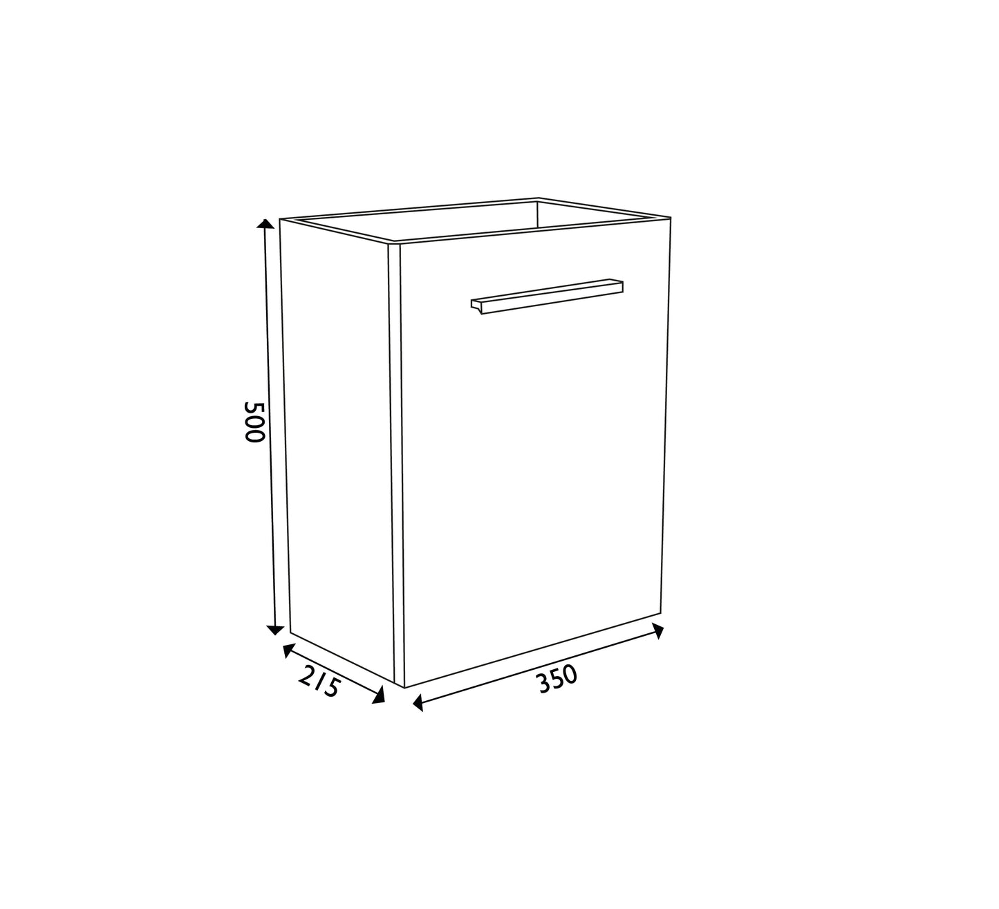Armario para fuente Wiesbaden para fuente HS izquierda/derecha, 1 puerta, 40x21 blanco