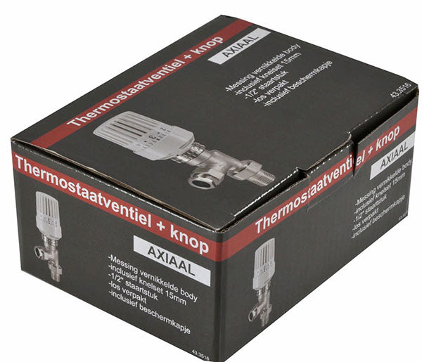 thermostatische radiatorventiel 1/2''x15mm axiaal - WDtegels