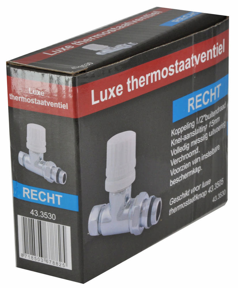 luxe therm.voorber.vent.1/2''x15 (M22) knel recht chroom - WDtegels
