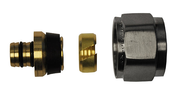 Luxe adaptor 16x2,0 eurokonus geborsteld staal