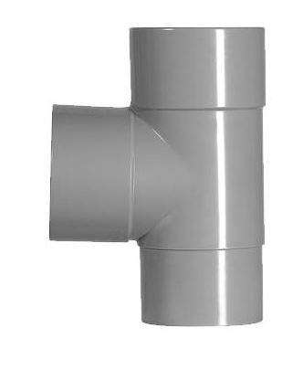 HWA tee 90 graden grijs mof/spie 80mm