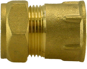 Knelkoppeling schroefbus KIWA Gastec 1 inch bi x 22mm messing