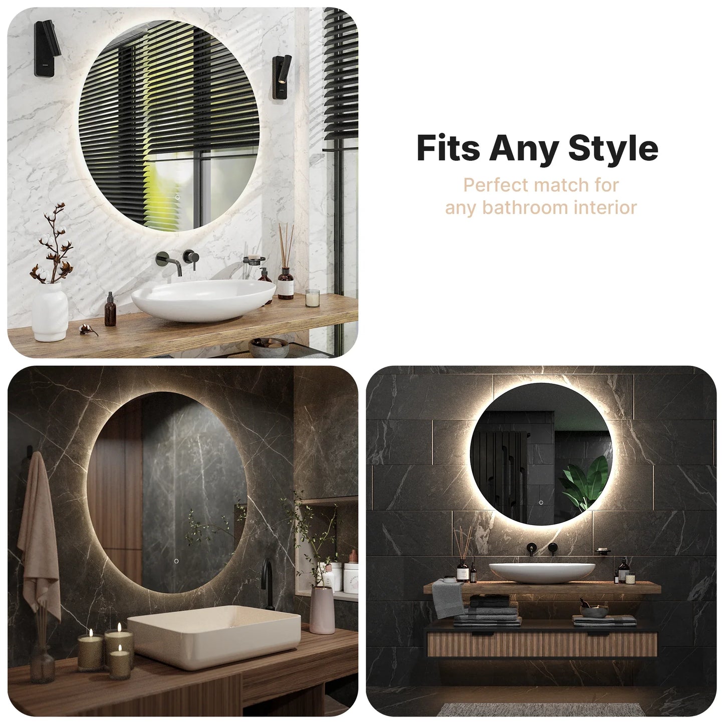 Badkamerspiegel - 100cm - Frameloos