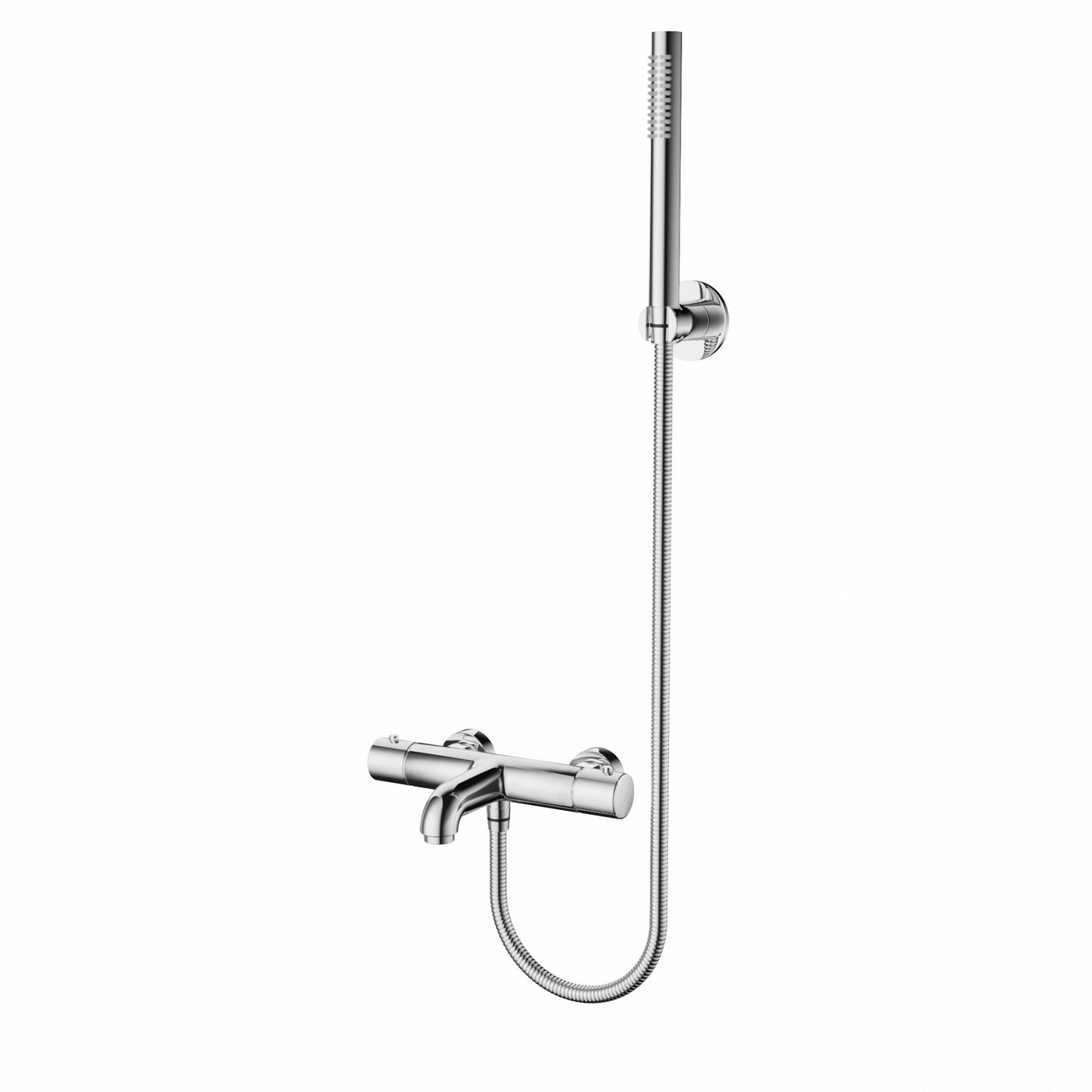 Aloni Bad- en Douchemengkraan | 150cm | Thermostatisch met Doucheslang | Chroom - WDtegels