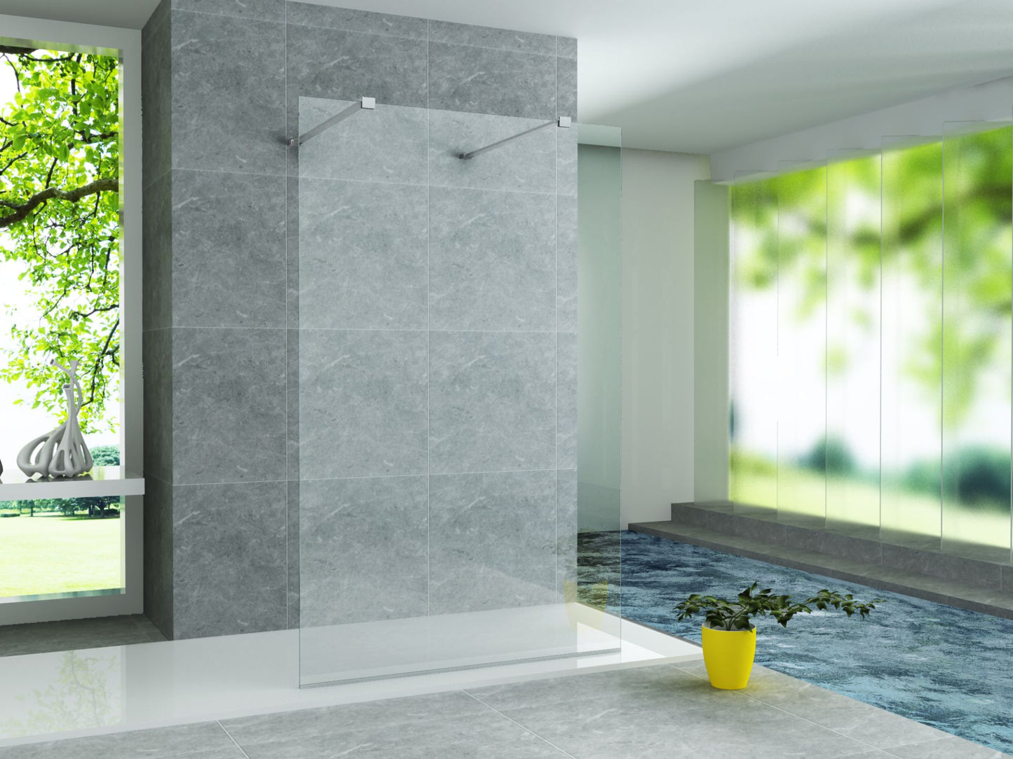 Aloni Inloopdouchewand | 120x200cm | 8mm - WDtegels