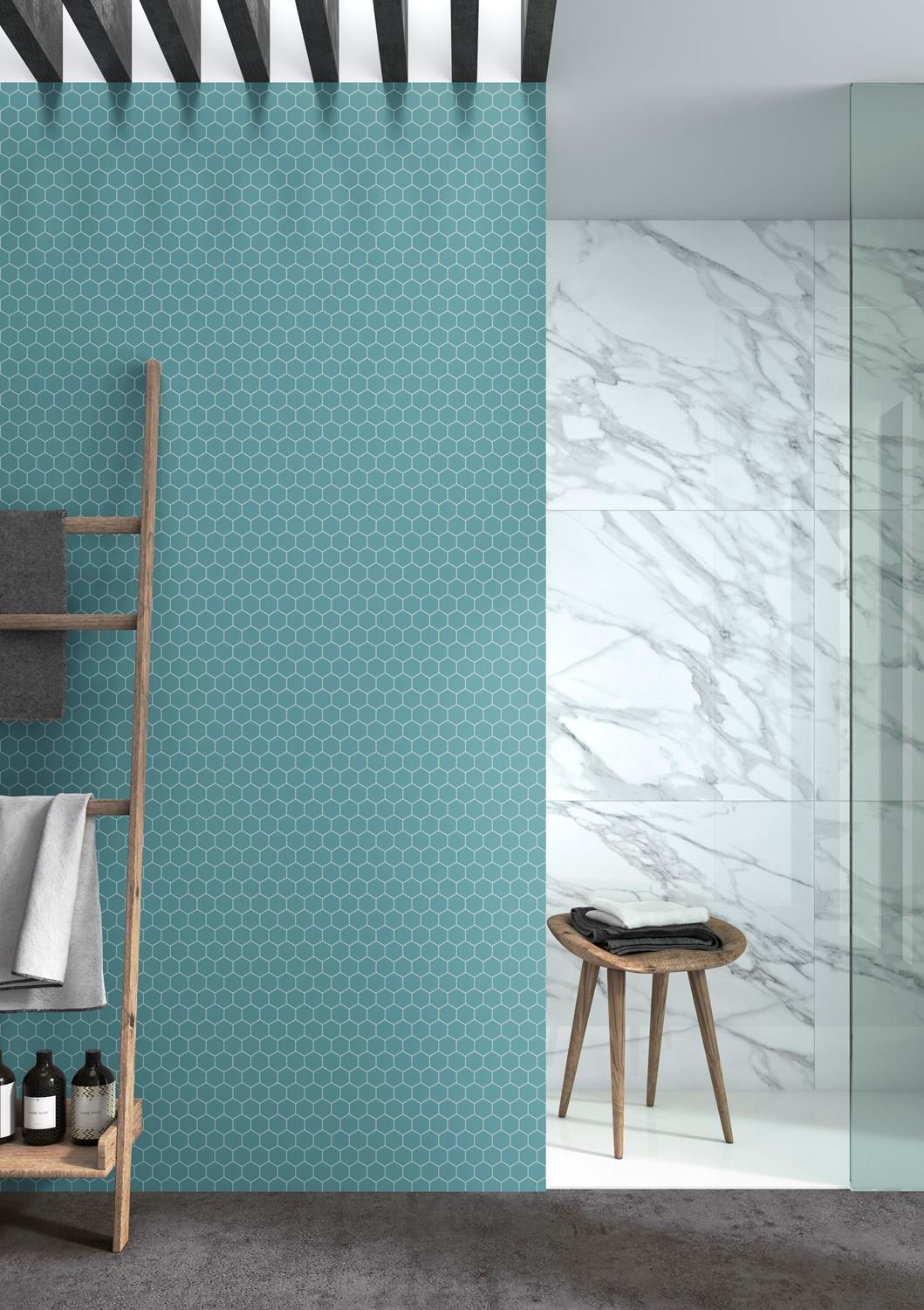 By Goof mozaiek hexagon jade 3,5x3,5cm