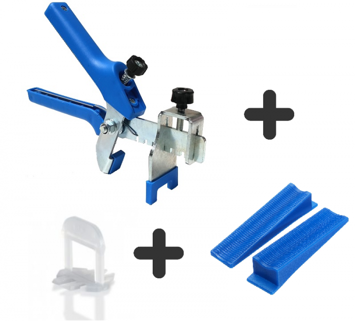 Jabo Leveling systeem starterskit, 1 tang, 250 wiggen, 500 voetstukken - WDtegels