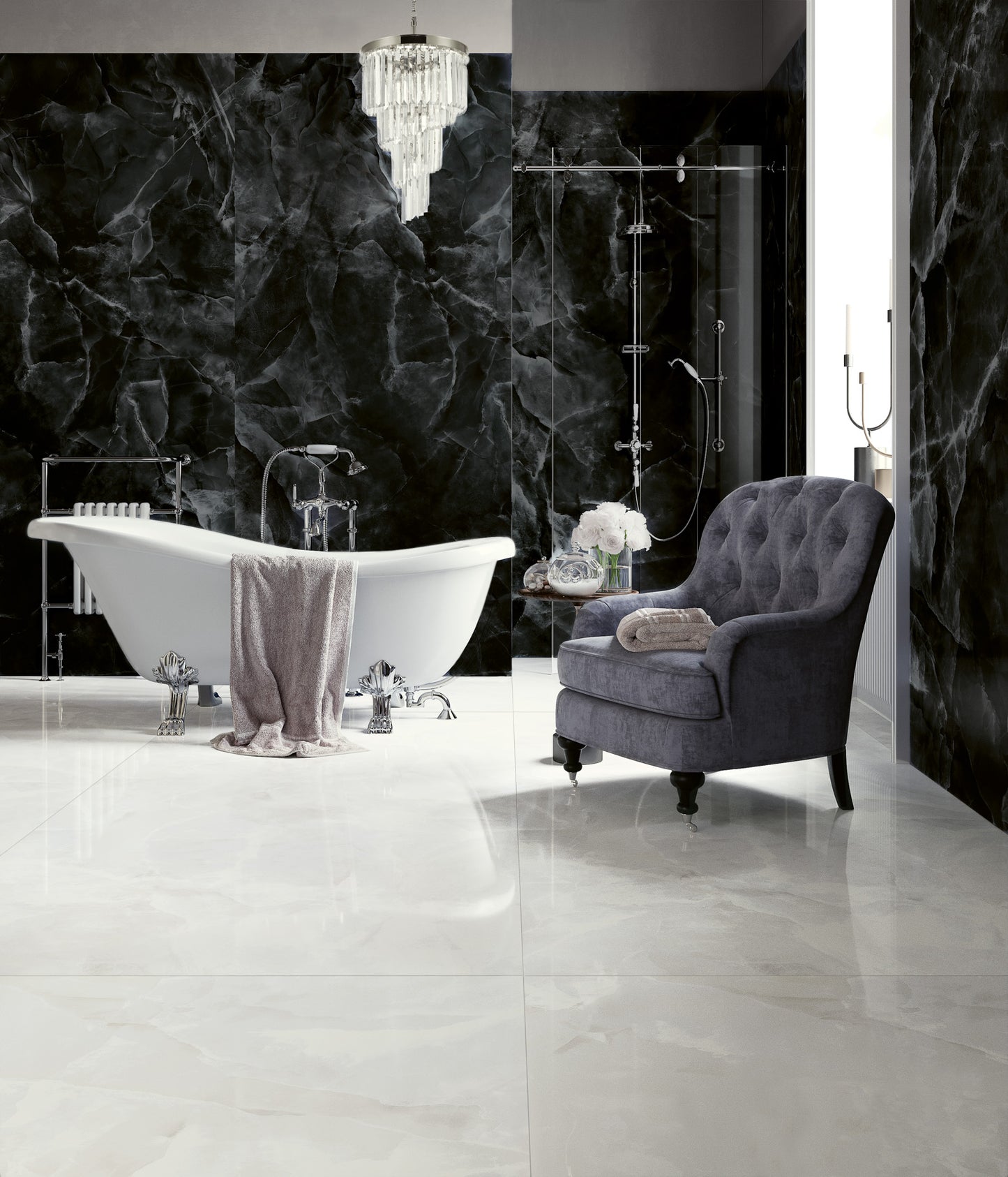 Vloertegel Onyx White pulido 80x160 rett - WDtegels