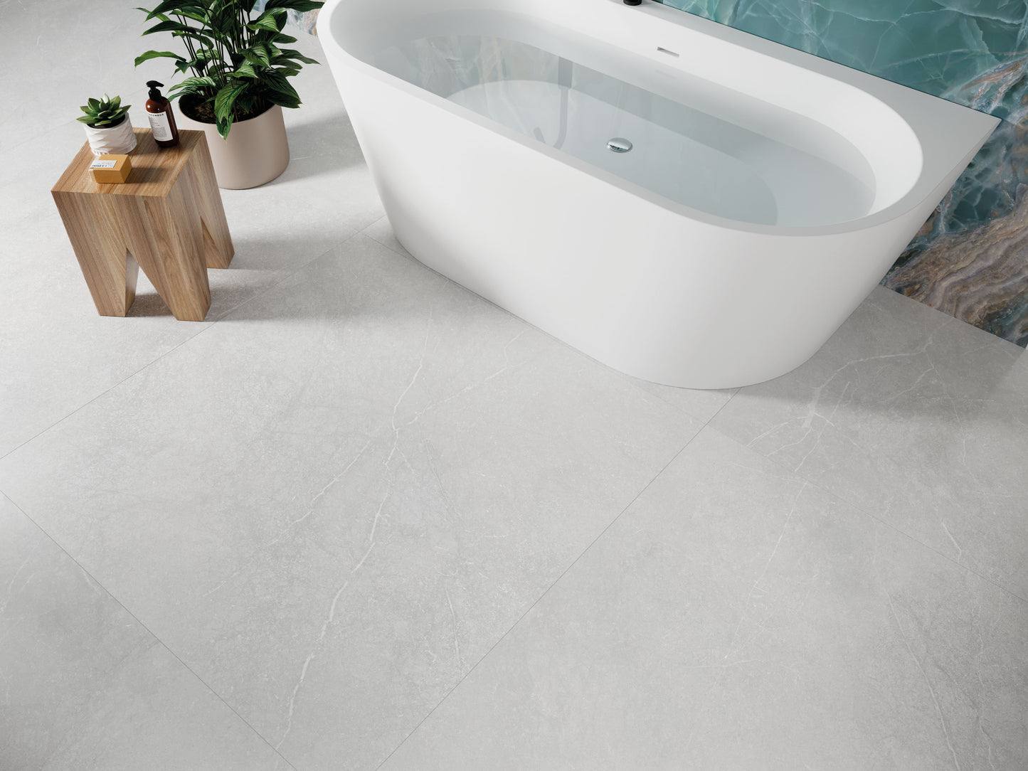 Vloertegel Munich White 120x120 rett - WDtegels