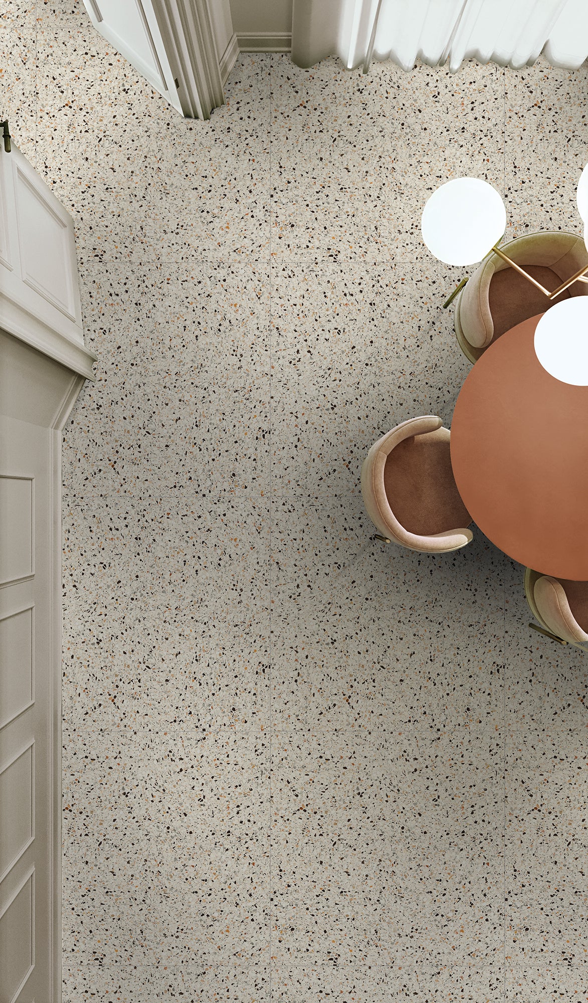 Vloertegel Medley terrazzo Cream 120x120 rett - WDtegels