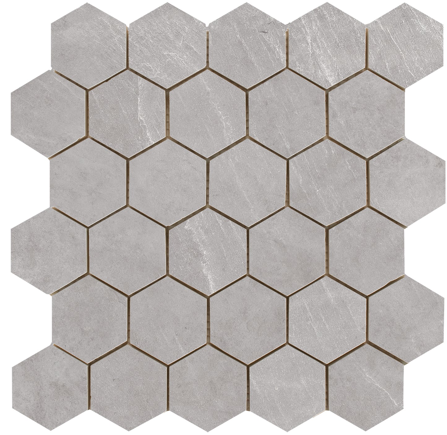 Statale Greige hexagon mozaiek op net van 26,3x27,4 - WDtegels