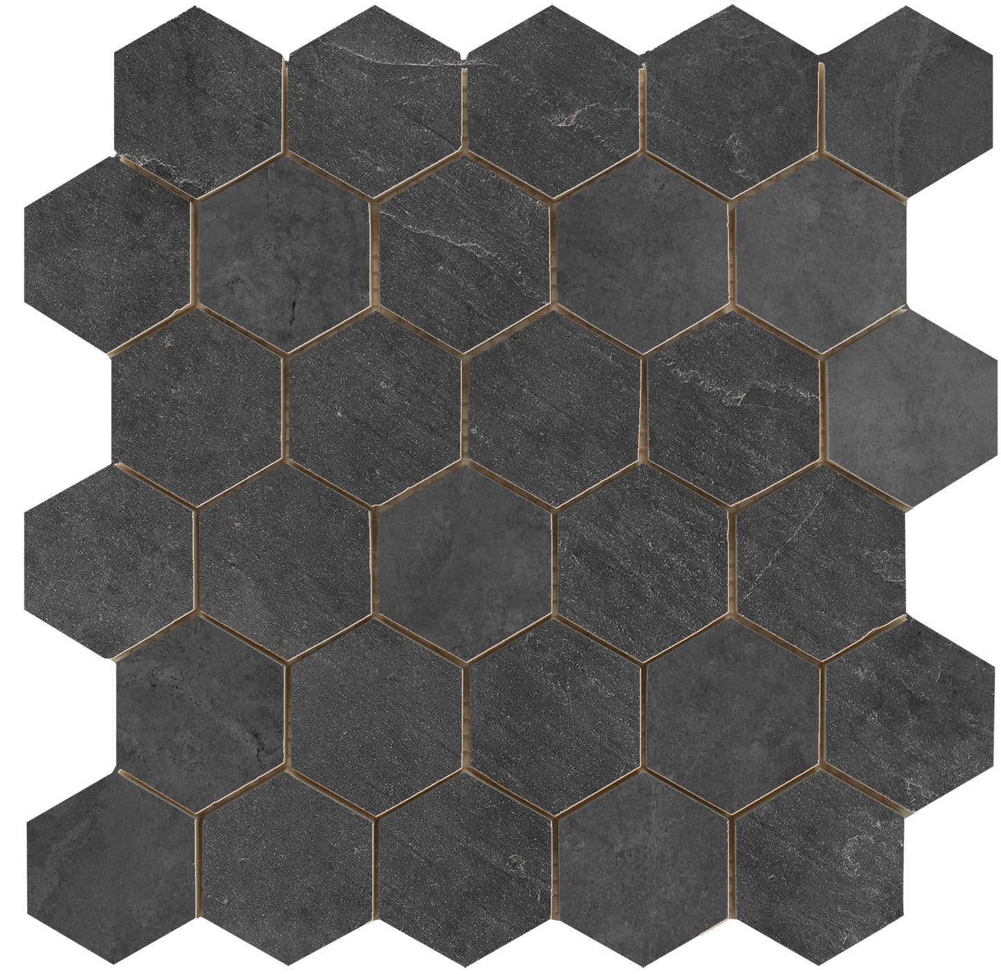 Statale Black hexagon mozaiek op net van 26,3x27,4 - WDtegels