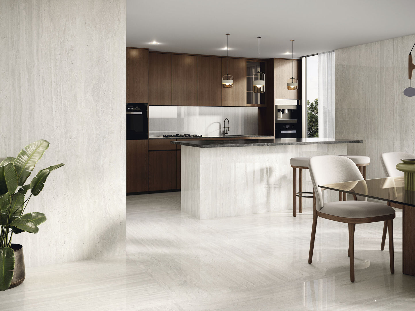 Slab Venice Bianco gepolijst 120x260 rett - WDtegels