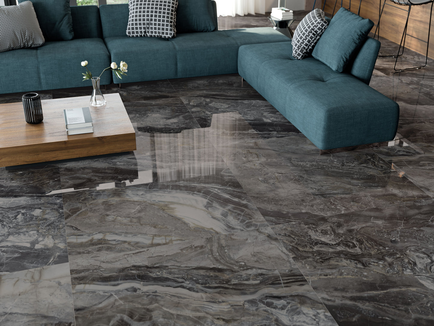 Vloertegel Luxury Dark gepolijst 60x120 rett - WDtegels