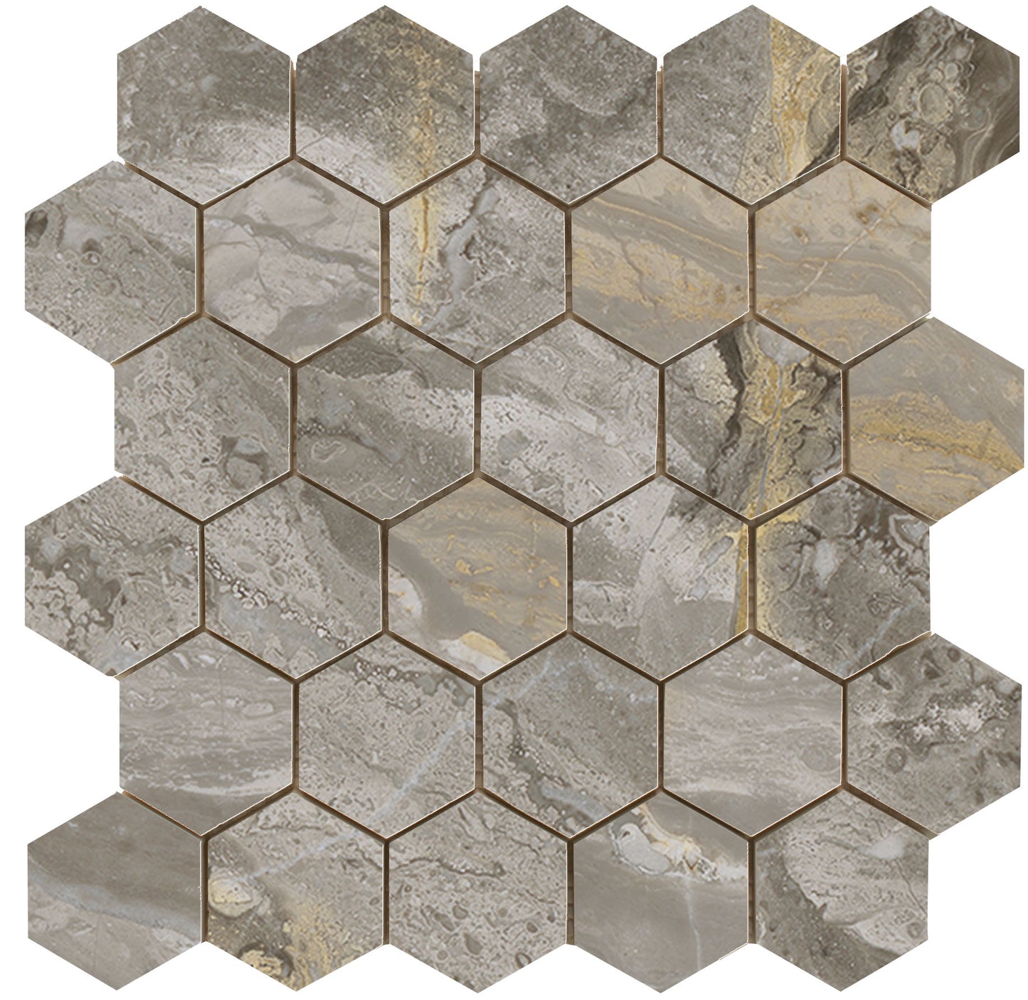 Luxury hexagon mozaiek Nature gepolijst 26,3x27,4 - WDtegels