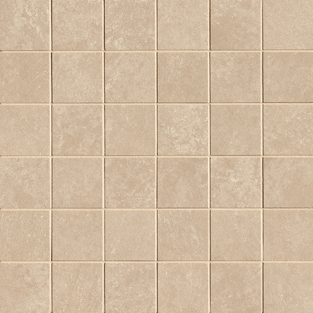 Nobu Beige macro mosaico 5x5 op net van 30x30 - WDtegels