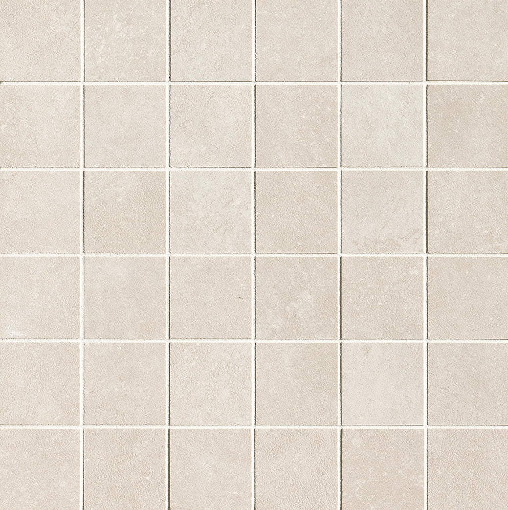 Nobu White macro mosaico 5x5 op net van 30x30 - WDtegels
